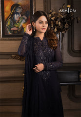 Asim Jofa Luxury Chiffon Embroidered 3 Piece Unstitched