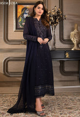 Asim Jofa Luxury Chiffon Embroidered 3 Piece Unstitched