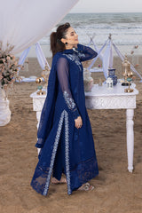 Azure Luxury Embroidered Chiffon 3 Piece Unstitched