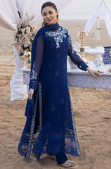 Azure Luxury Embroidered Chiffon 3 Piece Unstitched