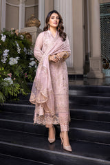 Azure luxury Chiffon Embroidered 3 Piece Unstitched