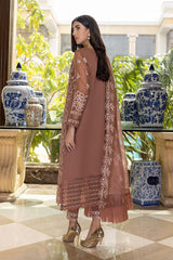 Azure Embroidered Luxury Organza Suit 3 Piece Unstitched